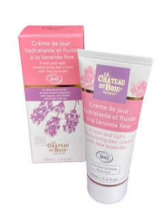 Hydratační denní krém s jemnou levandulí 50 ml - Cosmos Organic - Le Château du Bois