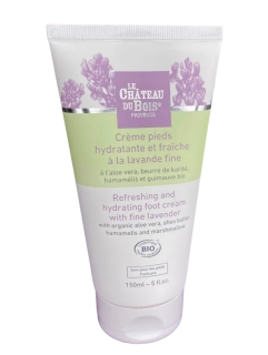 Osvěžující levandulový krém pro krásná chodidla a jemné paty 150 ml Le Château du Bois - certifikovaný Bio Cosmos